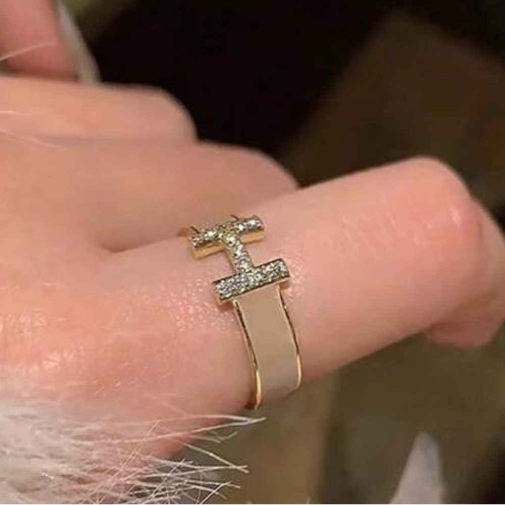 Gold Plated Khaki Women's Ring Adjustable - Picture 4 of 4